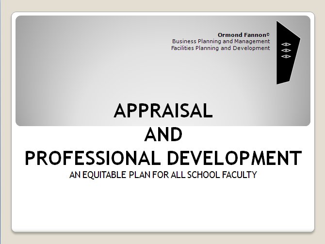 Appraisal Presentation Cover